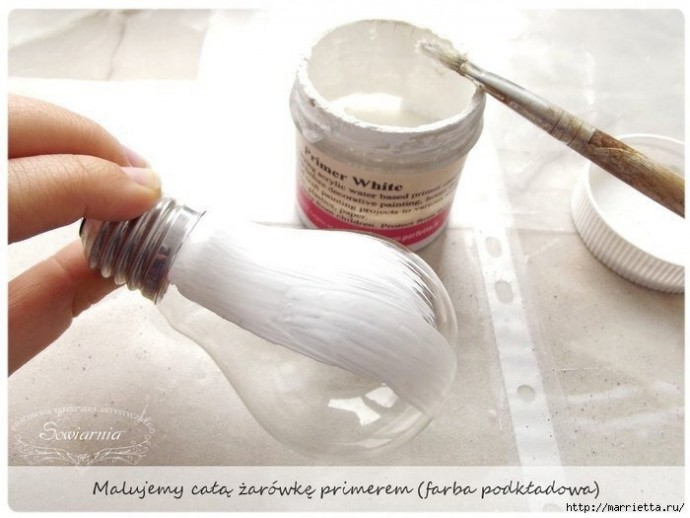 Снеговик из перегоревших лампочек: мастер-класс Снеговик из перегоревших лампочек: мастер-класс