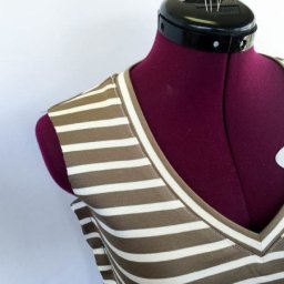 Техника обработки трикотажной горловины в полосатых изделиях: мастер-класс