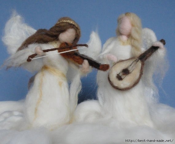 Воздушные ангелы и феи в технике валяния: чудесные идеи