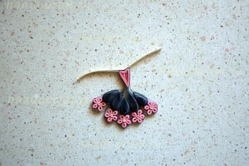 Балерина в технике квиллинга