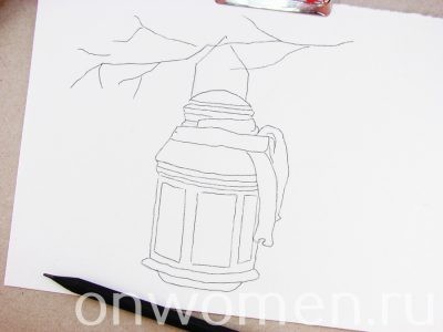 Фонарик акварелью Фонарик акварелью