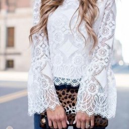 ​Идеи легких блуз с кружевом