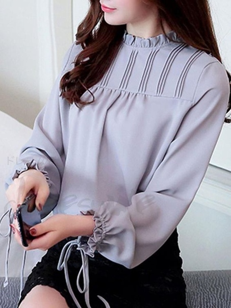 Интересные блузки со складочками: идеи