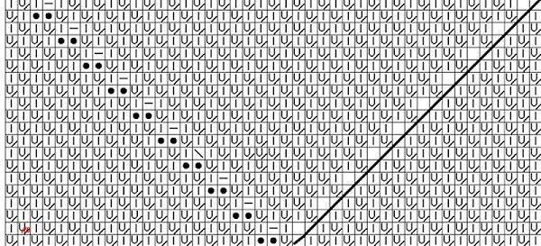 Красивый необычный узор для пуловера