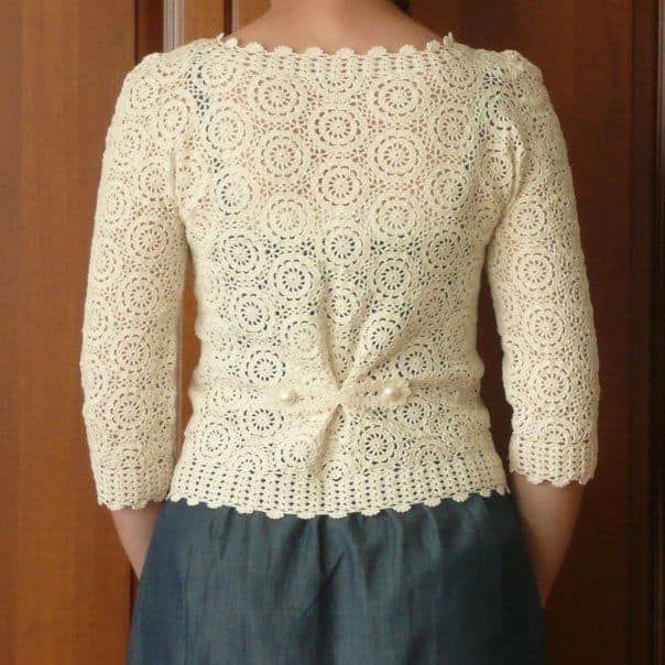 Нарядная ажурная кофточка