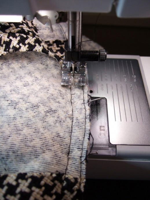 Втачивание рукава в пиджак или пальто