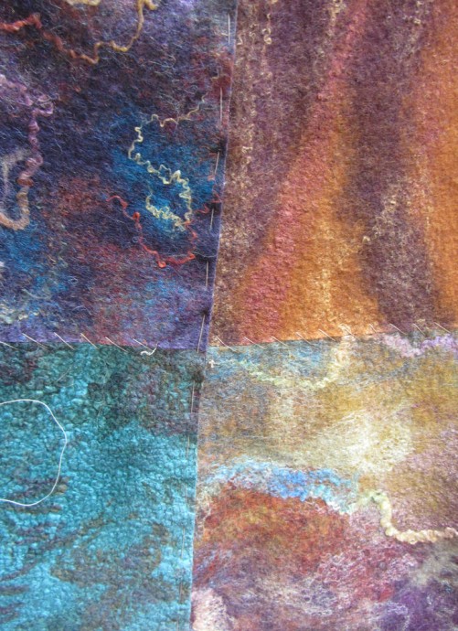 Длинная юбка в двух техниках: валяния и пэчворк