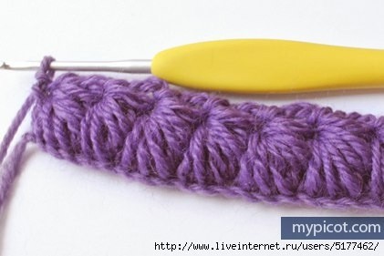 Многоцветный узор крючком