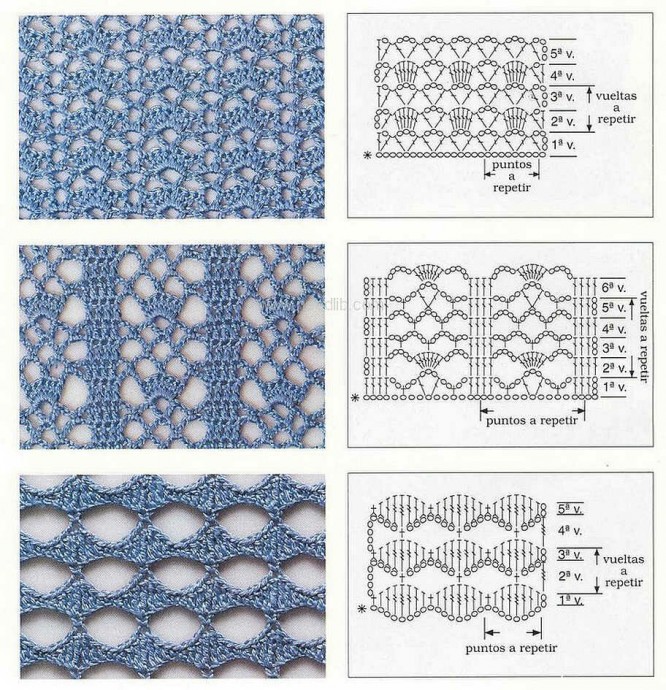Нежные узоры крючком
