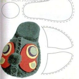 ​Разные выкройки тапочек