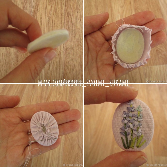 Собираем текстильную брошь
