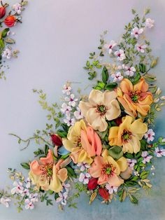 Восхитительная цветочная вышивка лентами: красивые работы для вашего вдохновения