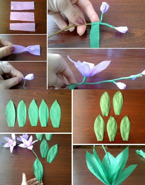 Чудесная орхидея из гофрированной бумаги