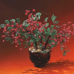 ​Барбарис с ягодками из бисера