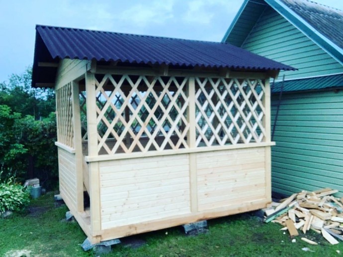 Деревянная беседка своими руками