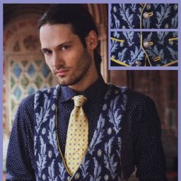 Элегантная жилетка жаккардовым узором