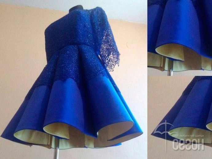 ​Использование мягкого регилина для создания красивых складок пышной юбки