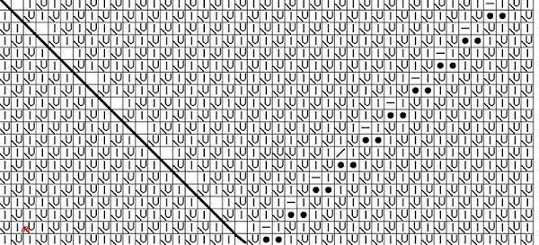 Красивый необычный узор для пуловера