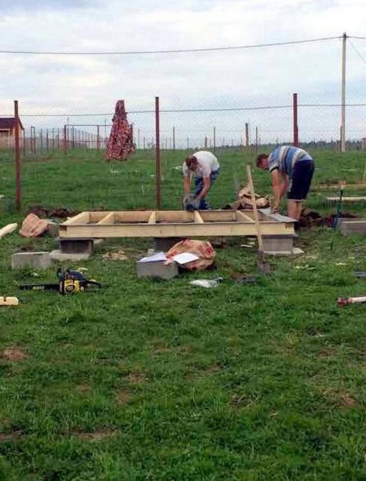 Строительство деревянной беседки