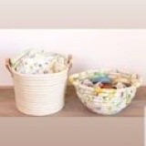 Простые текстильные корзинки