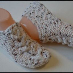 ​Бесшовные тапочки с косой