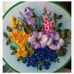 Невероятная красота вышитых лентами картин