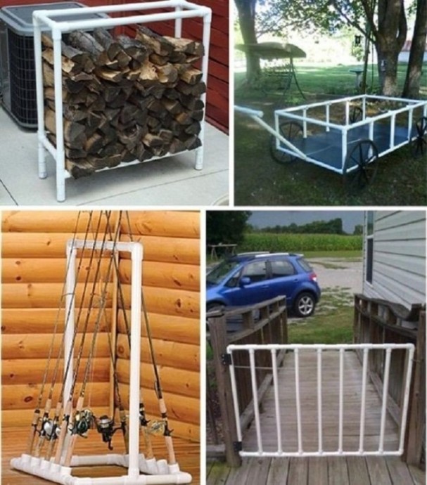 Оригинальное применение остатков труб ПВХ