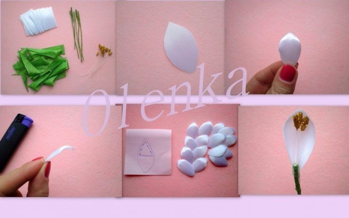 Подснежники из лент