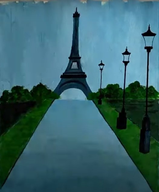 ​Рисуем дождливый Париж