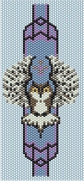 Схемы браслетов с совушками