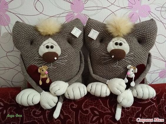 Забавные котоподушки: идеи