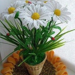 ​Букет ромашек из бисера