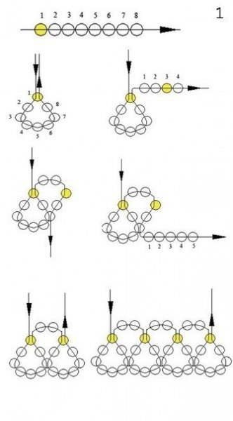 ​Красивое колье из бисера