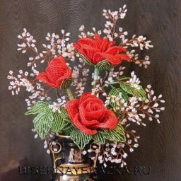 ​Роза из бисера