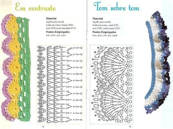 Обвязка крючком: схемы