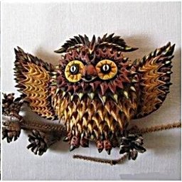 Сова из солёного теста