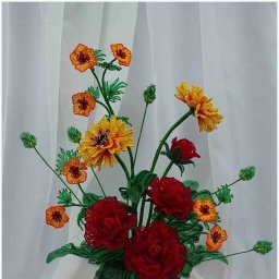 Весенний букет из бисера