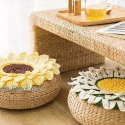 ​Декоративная сидушка для стула в виде подсолнуха