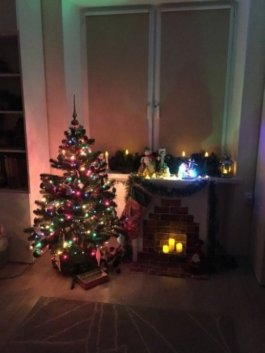 Декоративный камин из коробок