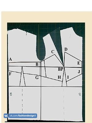 Построение выкройки простого бюстгальтера на основе базовой выкройки лифа Построение выкройки простого бюстгальтера на основе базовой выкройки лифа