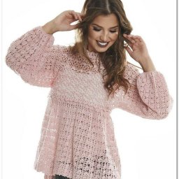 Свободная туника с удлинением сзади