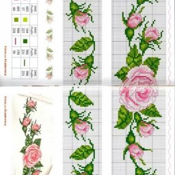 ​Вышиваем цветочные книжные закладки