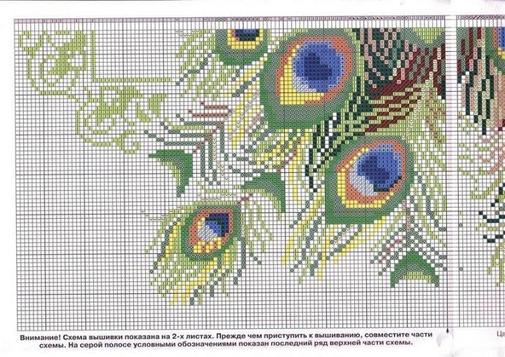 Вышивка "Павлины"