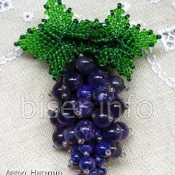 ​Брошь в виде виноградной лозы