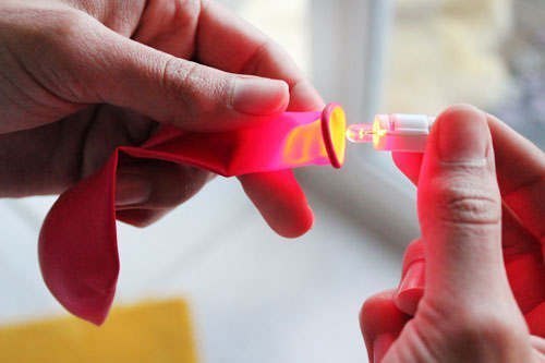 Идея оформления праздника святящимися шарами