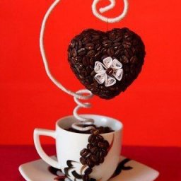 ​Кофейный топиарий с сердечком