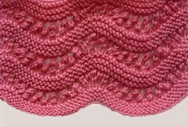 Красивый узор спицами для вязания вкруговую Красивый узор спицами для вязания вкруговую