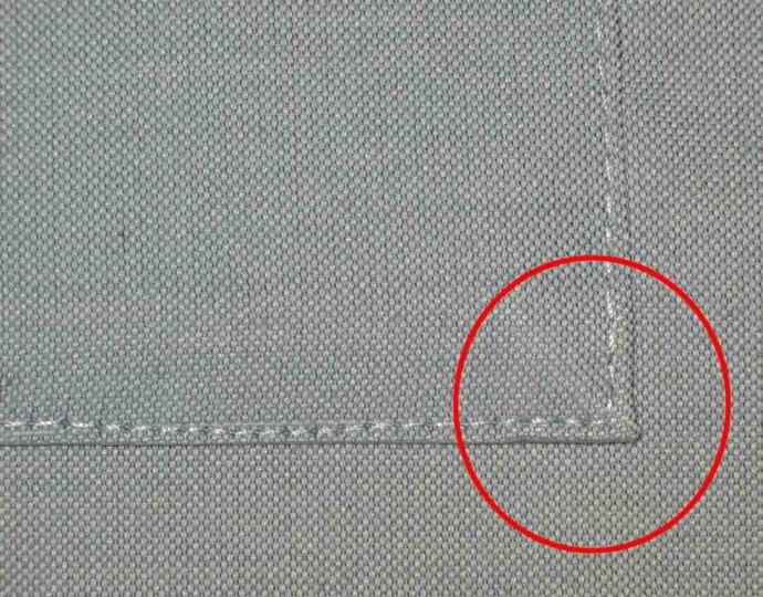 Уголки на накладных карманах