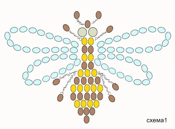 Пчела из бисера