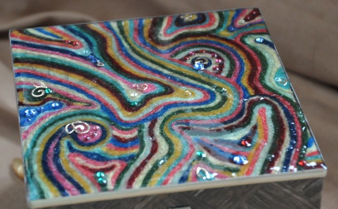 Декорирование шкатулки в стиле китч